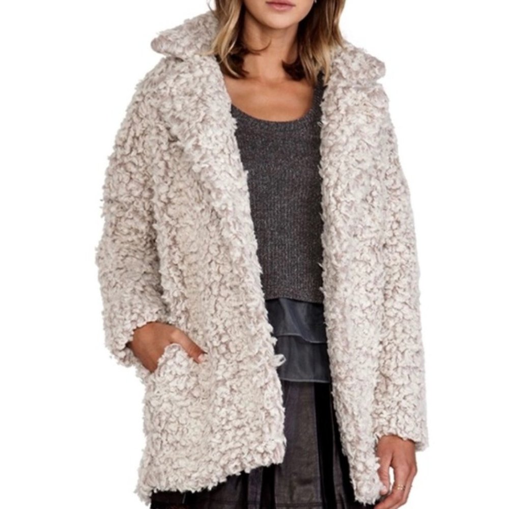 JOA Los Angeles Teddy jacket Sherpa Coat Sz M